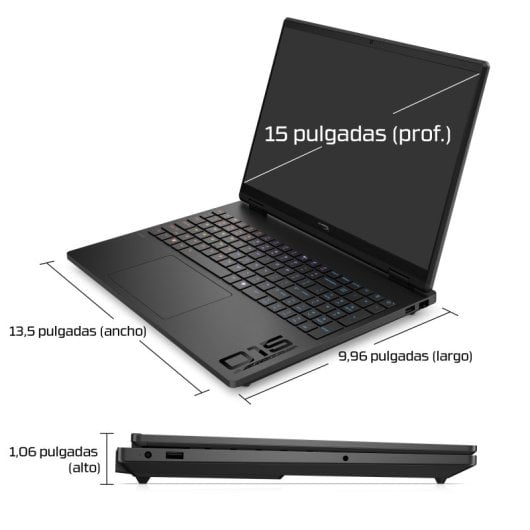 Portátil HP HyperX OMEN 15-gb0005ns 15.3" AMD Ryzen 7 260 24GB 1TB SSD RTX 5060 FreeDOS
