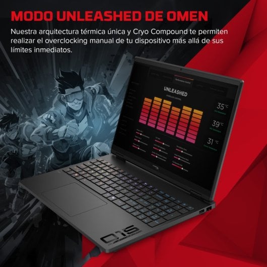 Portátil HP HyperX OMEN 15-gb0005ns 15.3" AMD Ryzen 7 260 24GB 1TB SSD RTX 5060 FreeDOS