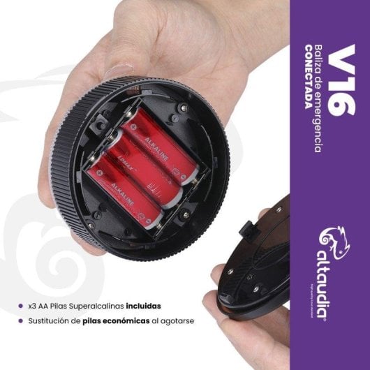 Baliza Altaudia DP-EL2024-C4-EC Homologada DGT Geolocalizada LED 360º Amarelo