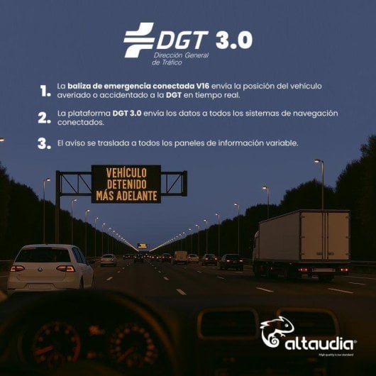 Baliza Altaudia DP-EL2024-C4-EC Homologada DGT Geolocalizada LED 360º Amarelo