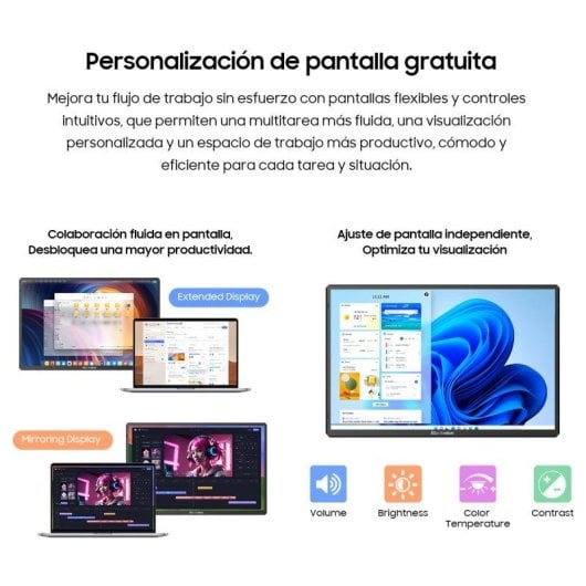 Monitor Blackview Table9 16" FullHD+ 60Hz IPS Mag-Spin 5ms Altifalantes