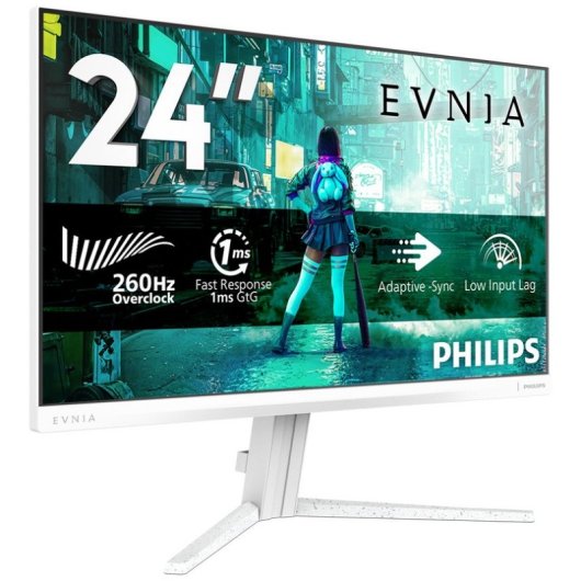 Monitor Philips 24M2N3201PL/00 23,8" FullHD 260Hz Fast IPS HDR10 Wit 0,3ms