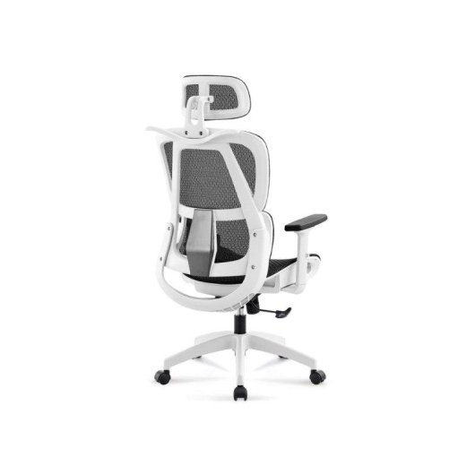 Silla de oficina Adec Ergo respaldo reclinable soporte lumbar 3D blanca