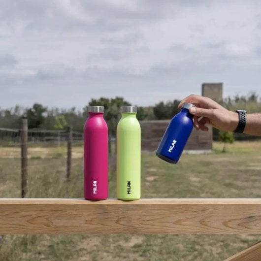 Milan Acid - Bottiglia termica riutilizzabile da 0,35 l in acciaio inossidabile. Blu