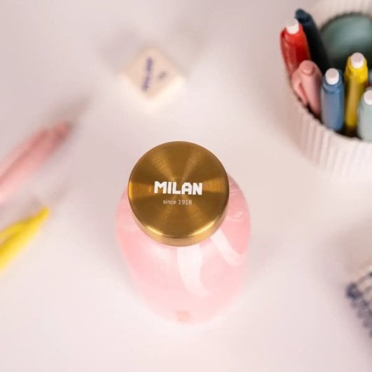 Milan Lava - Bottiglia Termica Riutilizzabile 0,35l in Acciaio Inox. Rosa