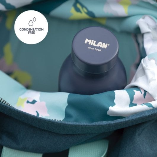 Milan 1918 - Bottiglia termica riutilizzabile in acciaio inossidabile da 0,6 l. Blu