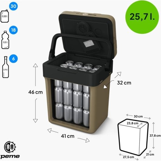 Peme Essential 32 Nevera Portátil 26l Caqui