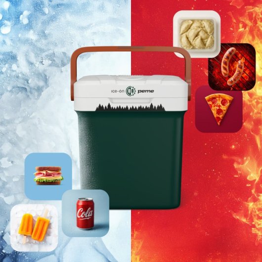 Frigorífico portátil Peme Essential 27 de 23 litros na cor verde.