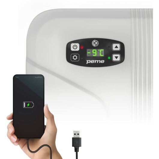 Frigorífico portátil Peme Essential 27 de 23 litros na cor verde.