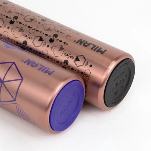 Milan Copper - Bottiglia termica riutilizzabile in acciaio inossidabile da 0,35 l. Lilla