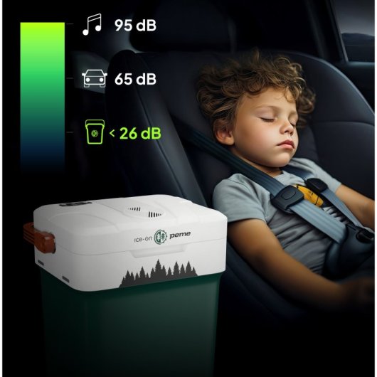 Frigorífico portátil Peme Essential 32 de 26 litros, verde.