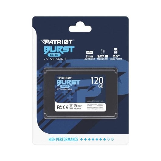 Disco Duro Patriot Burst Elite 120GB SSD 2,5" 450MB/s SATA III Alta Fiabilidad