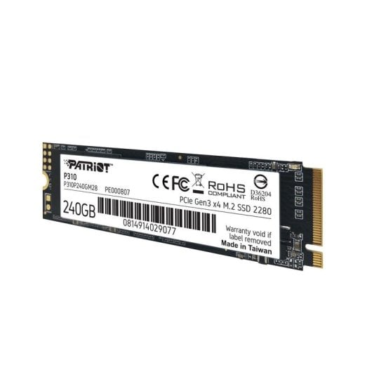 Disque Dur Patriot P310 240GB M.2 NVMe PCIe 1700MB/s Performance