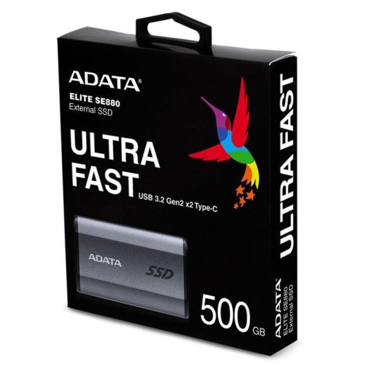 Disco Duro Adata SE880 500GB SSD USB-C 2000MB/s Wi-Fi Grau