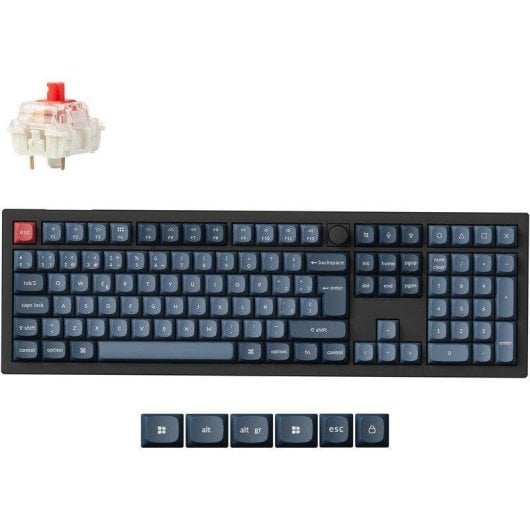 Teclado Keychron V6 Max mecánico inalámbrico personalizable con RGB y doble receptor