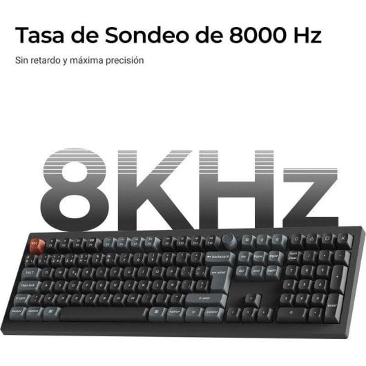 Teclado Keychron V6 Ultra 8K mecánico inalámbrico personalizable RGB 100%