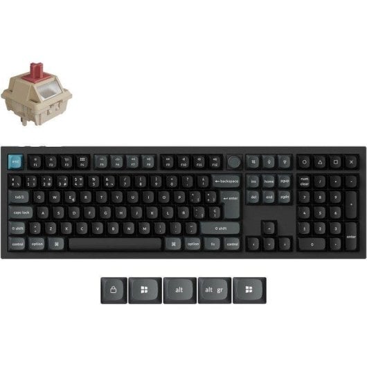 Teclado Keychron Q6 Ultra 8K mecánico personalizable inalámbrico RGB full size