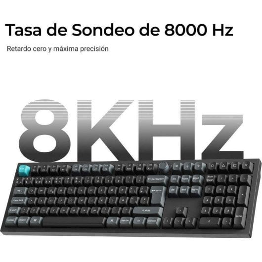 Teclado Keychron Q6 Ultra 8K mecánico personalizable inalámbrico RGB full size