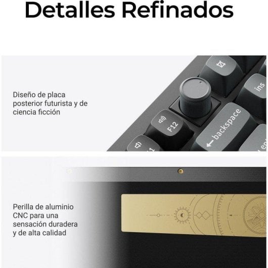 Teclado Keychron Q6 Ultra 8K mecánico personalizable inalámbrico RGB full size
