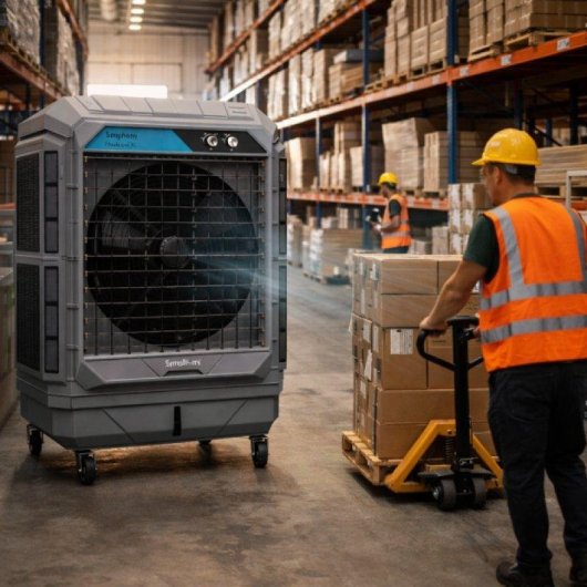 Climatizador evaporativo Universal Blue Movicool XL100 100L 18000 m³/h 625W gris