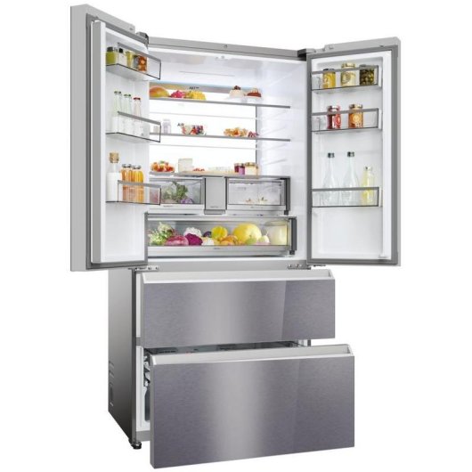 Frigorífico Quatro Portas Haier HFR79F19EFGK Total No Frost 190cm 703L E Inox Fabricador Gelo