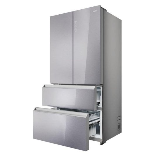 Frigorífico Quatro Portas Haier HFR79F19EFGK Total No Frost 190cm 703L E Inox Fabricador Gelo