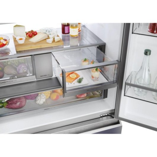 Frigorífico Quatro Portas Haier HFR79F19EFGK Total No Frost 190cm 703L E Inox Fabricador Gelo