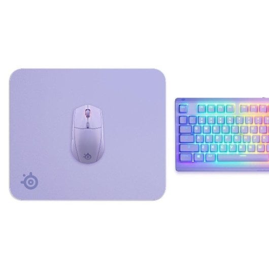 Tapis de souris Steelseries QcK M Lavender microfibre base antidérapante lavable