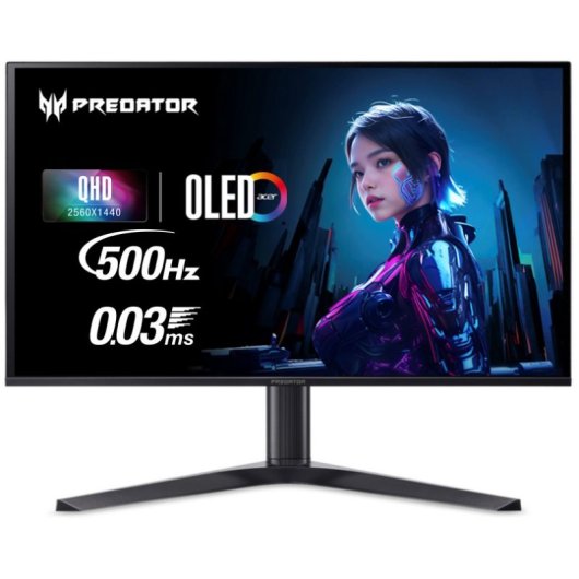 Écran PC Acer Predator X27UF5bmiippruzx 27" QHD 500Hz OLED 0,03ms FreeSync Premium Pro HDR500