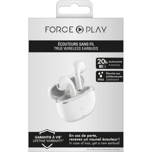 Auriculares BigBen Connected F148182 Inalámbricos Bluetooth TWS para Chamadas e Música, Controlo por Voz, IPX4, Branco
