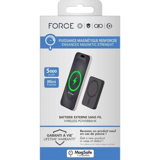 Powerbank BigBen Connected F152514 magnético 5000mAh 15W MagSafe Qi USB-C Preto