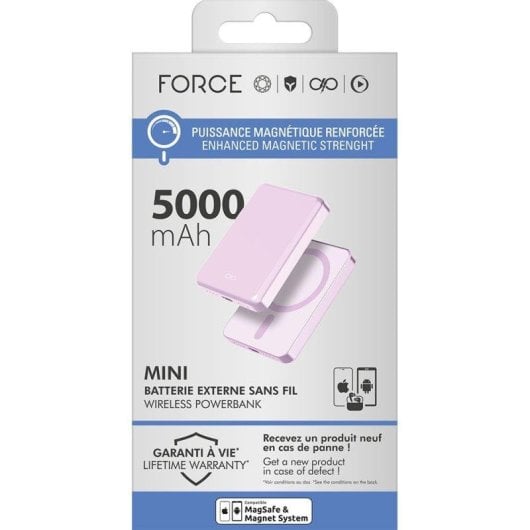 Powerbank BigBen Connected F152517 5000 mAh MagSafe 15 W Rosa metálico