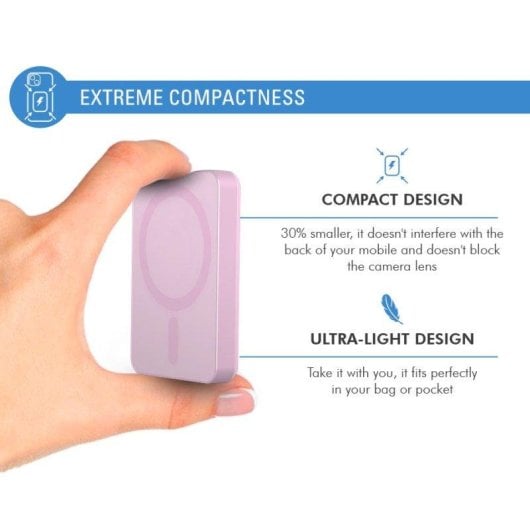 Powerbank BigBen Connected F152517 5000 mAh MagSafe 15 W Rosa metálico