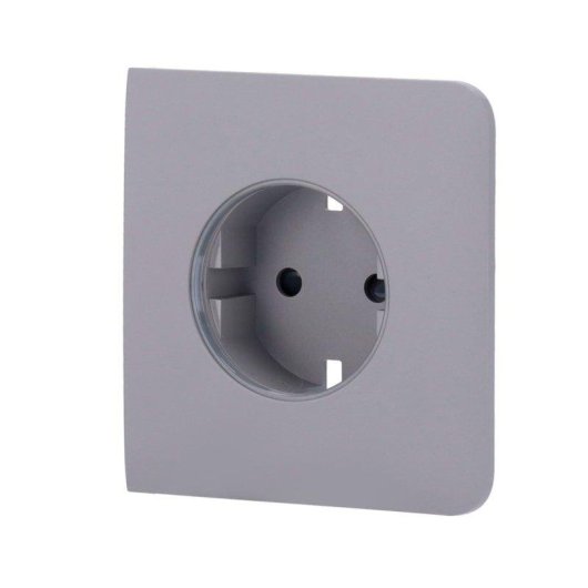 Tomada Inteligente Ajax Sidecover Tipo F Cinzento Controle tátil e LED