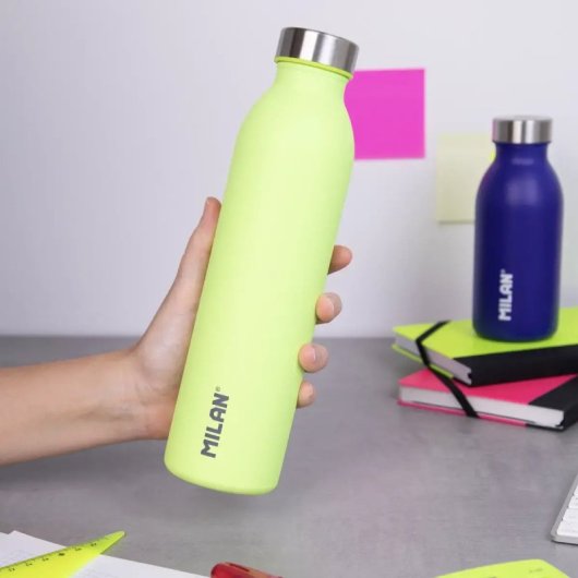 Milan Acid - Bottiglia termica riutilizzabile in acciaio inossidabile da 0,6 l. Giallo