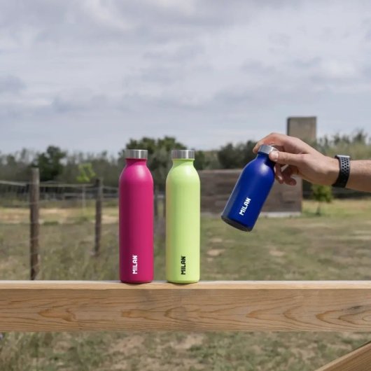 Milan Acid - Bottiglia termica riutilizzabile in acciaio inossidabile da 0,6 l. Giallo