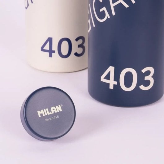 Milan 403 Since 1918 - Botella Térmica Reutilizable 0.95l En Acero Inoxidable. Azul