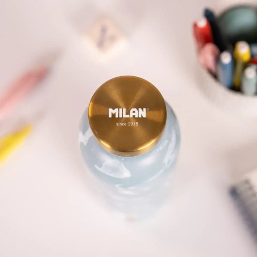 Milan Lava - Bottiglia termica riutilizzabile in acciaio inossidabile da 0,6 l. Verde