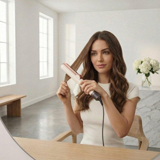 Prancha de cabelo Karawan Profissional Iónica 140°C Seco e Molhado Rosa