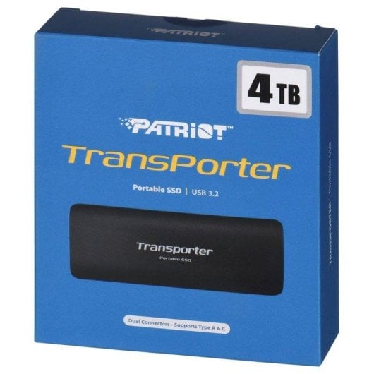 Disque Dur Patriot Transporter 4TB SSD USB Type-C 1000Mo/s Aluminium