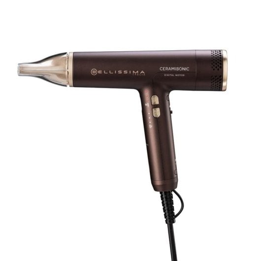 Sèche-cheveux Ionique Bellissima Ceramisonic 1700W 3 Températures 3 Vitesses Accessoires Marron Rose
