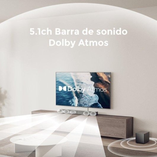 Barra de Som Ultimea Poseidon M60 Boom 5.1 Dolby Atmos 340W HDMI Bluetooth Subwoofer Madeira