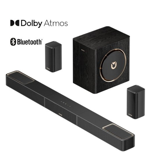 Ultimea Barra de Sonido 5.1.2ch Dolby Atmos, Skywave Series 530W con Subwoofer para TV