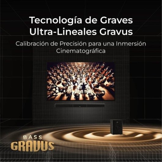 Barra di Suono Ultimea Skywave X40 5.1.2 530W Bluetooth HDMI eARC Dolby Atmos