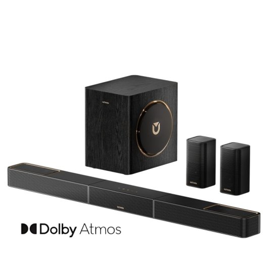 Ultimea Barra de Sonido 5.1.2ch Dolby Atmos Skywave Series con Altavoces Surround Inalámbricos