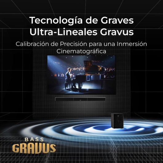 Ultimea Barra de Sonido 5.1.2ch Dolby Atmos Skywave Series con Altavoces Surround Inalámbricos