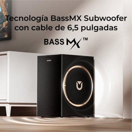 Barra de som Ultimea Skywave F30 Boom Bluetooth HDMI eARC Dolby Atmos Subwoofer 6.5" App