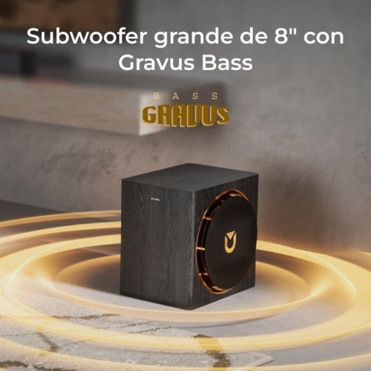 Barra de som Ultimea Skywave X50 Bluetooth 760W Dolby Atmos Subwoofer 8 polegadas