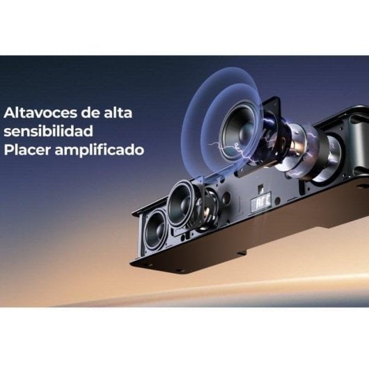 Barra de Sonido Ultimea Poseidon M4T 5.1 450 W Dolby Atmos HDMI eARC con Subwoofer Inalámbrico y 2 Altavoces Traseros