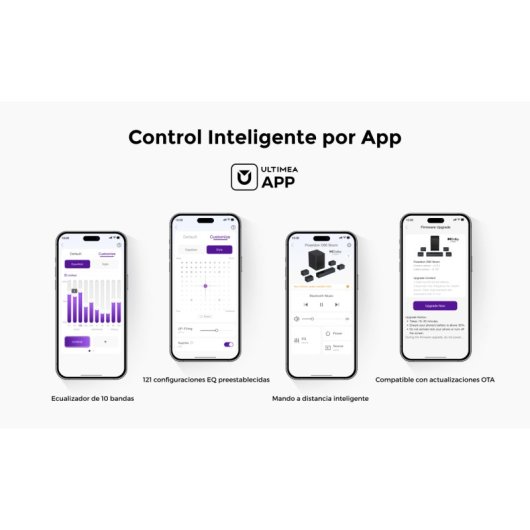 Soundbar Ultimea Poseidon D80 Boom 7.1 Bluetooth Dolby Atmos 500W HDMI Kabelloser Subwoofer